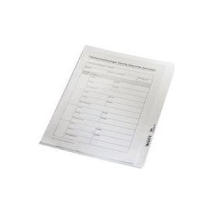 LEITZ Sichthülle Premium, A5, PVC, genarbt, 0,15 mm oben und seitlich offen, dokumentenecht, Hartfolie (4105-00-00)