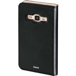 Hama Booklet Slim - Essential - Flip-Hülle für Mobiltelefon - Polyurethan - Schwarz - für Samsung Galaxy J1 (2016)