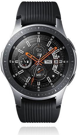 Samsung Galaxy Watch - 46 mm - silber - intelligente Uhr mit Band - Silikon - Anzeige 3.3 cm (1.3