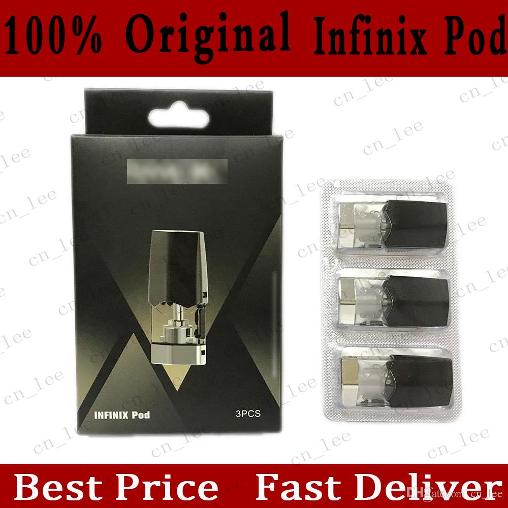100% Authentic Infinix Pod 2ml 1.4ohm Coil Replacement Pods Cartridge For Infinix Vape Pen Kits Genuine