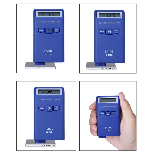 BSIDE Mini LCD medidor de espesor de recubrimiento digital medidor de espesor de pintura medidor