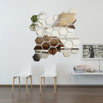 DIY 3D Home Mirror Hexagon Vinyl Removable Wall Sticker Decal Art Bedroom Living Room Home Decor