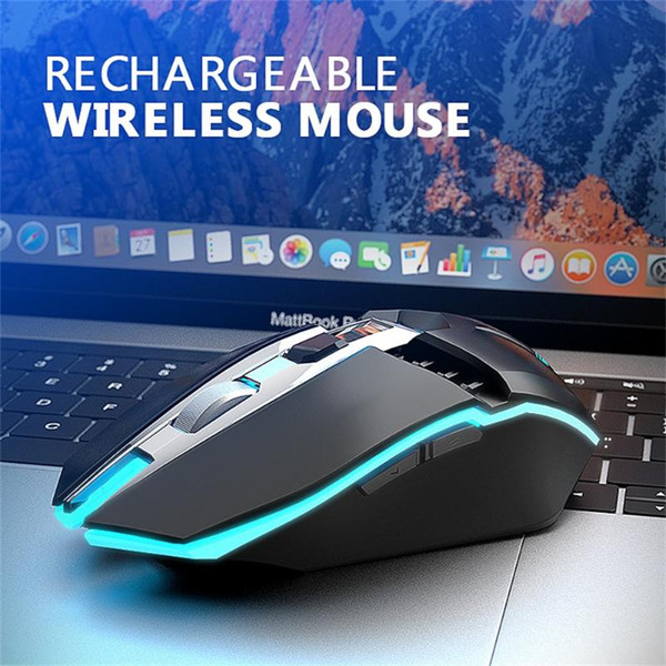 rechargeable x5 wireless silent led backlit usb optical ergonomic gaming mouse computer table ergonomic silent for pc laptop