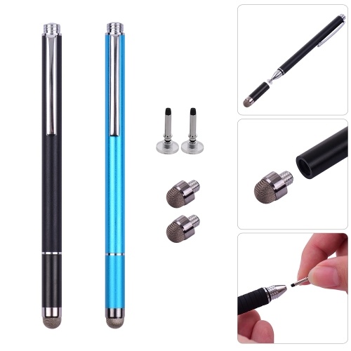 Lápices Stylus universales 2 en 1 con punta de fibra y punta de disco Precision Pen