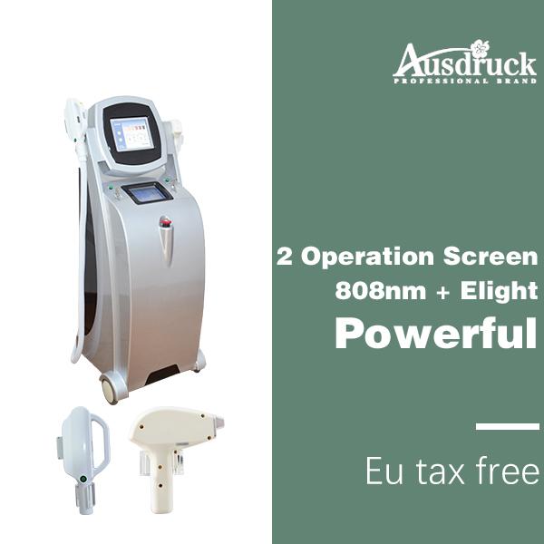 eu tax 2in1 multifunction elight + 808nm diode laser hair removal skin rejuvebation machine pro equipment spa salon clinic