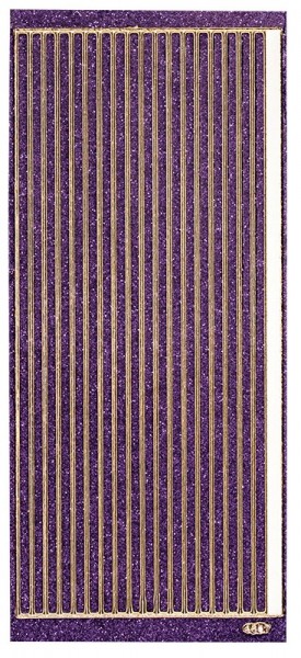 Microglitter-Sticker, Linien, 5mm, violett