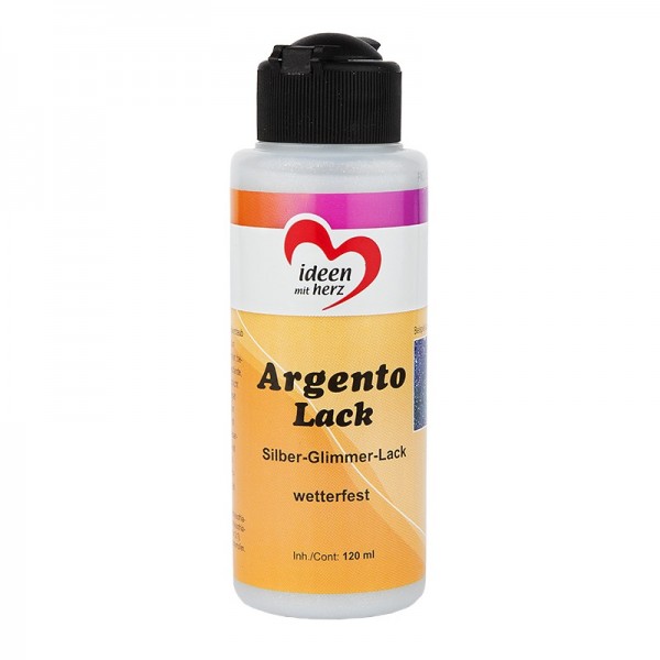 Argento-Lack, Silber-Glimmer-Lack, wetterfest, 120 ml
