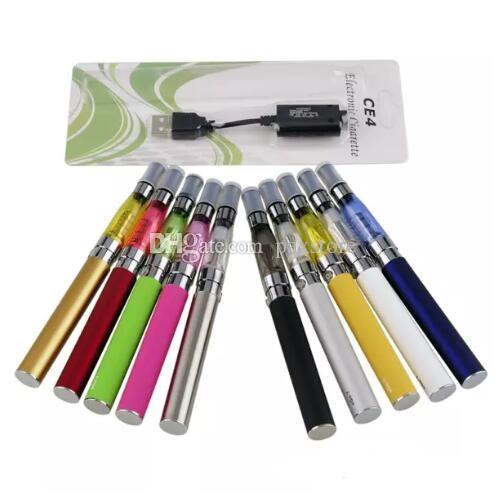 Wholesale EGO CE4 Blister Pack Kit 650mAh 900mAh 1100mAh EGO T Battery CE4 Atomizer Clearomizer Electronic cigarette Starter Pack Kit