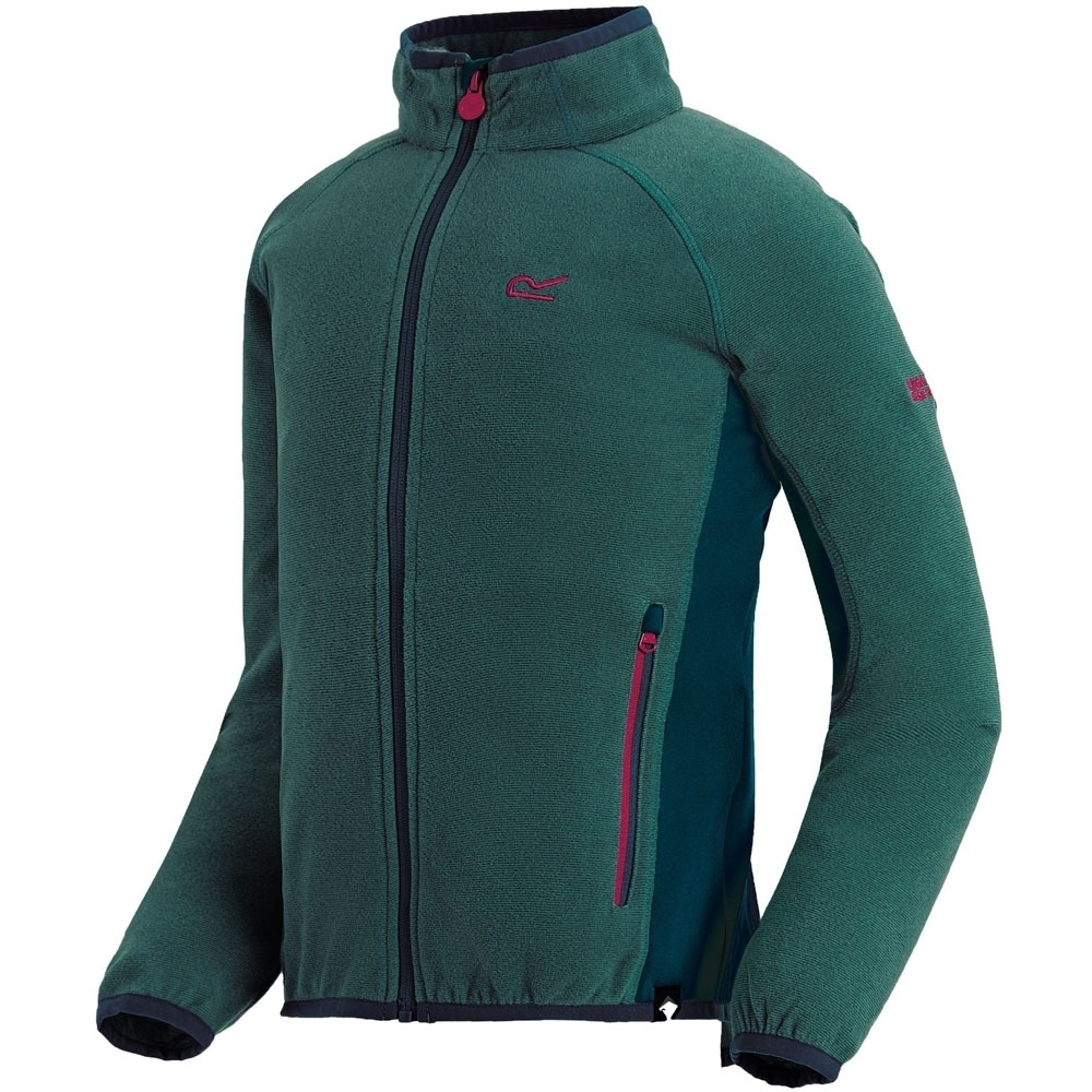 Regatta Boys & Girls Pira Micro Fleece Zip Pocket Stretch Jacket 7-8 Years - Chest 63-67cm (Height 122-128cm)