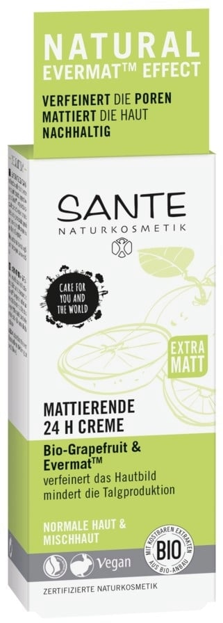 Mattifying 24H Cream Organic Grapefruit & Evermat