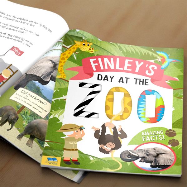 Personalised My Day at the Zoo Book Softback