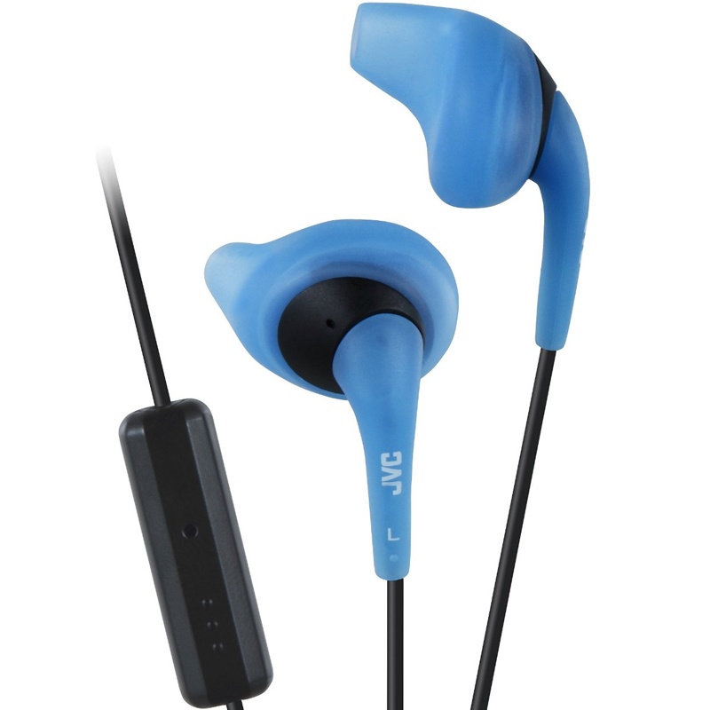 JVC Sport In-Ohr-Kopfhörer mit Fernbedienung und Mikrofon - Blau