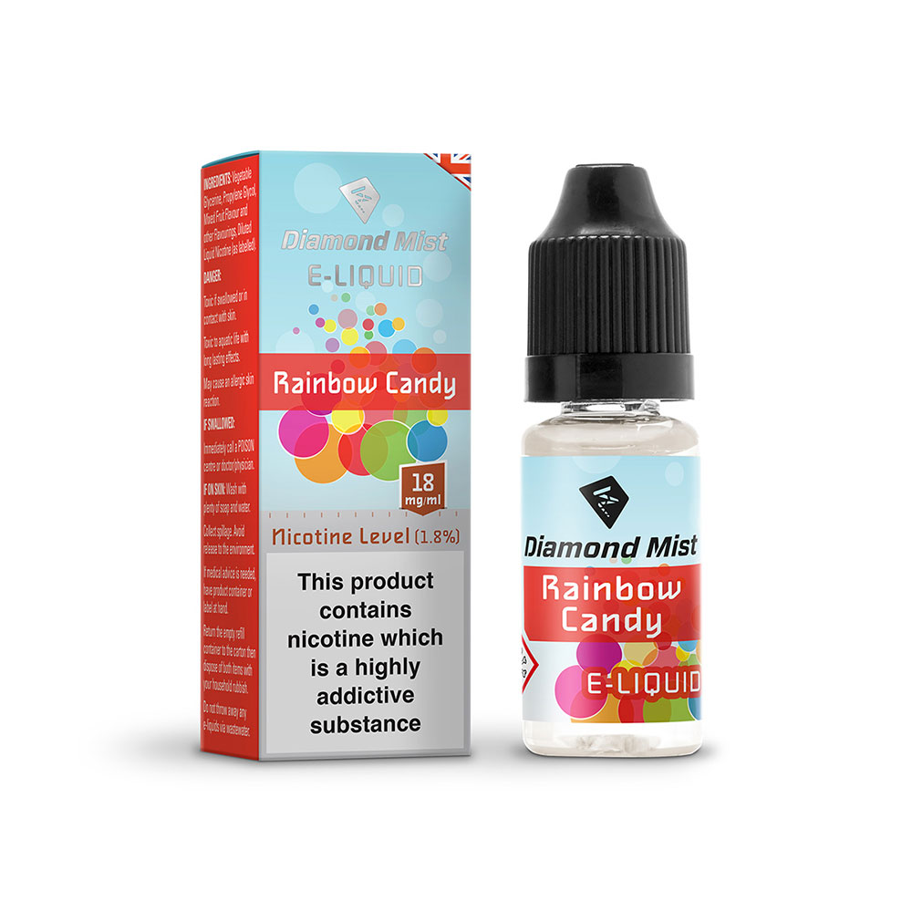 Diamond Mist E-Liquid Rainbow Candy Flavour 10ml -  18mg Nicotine