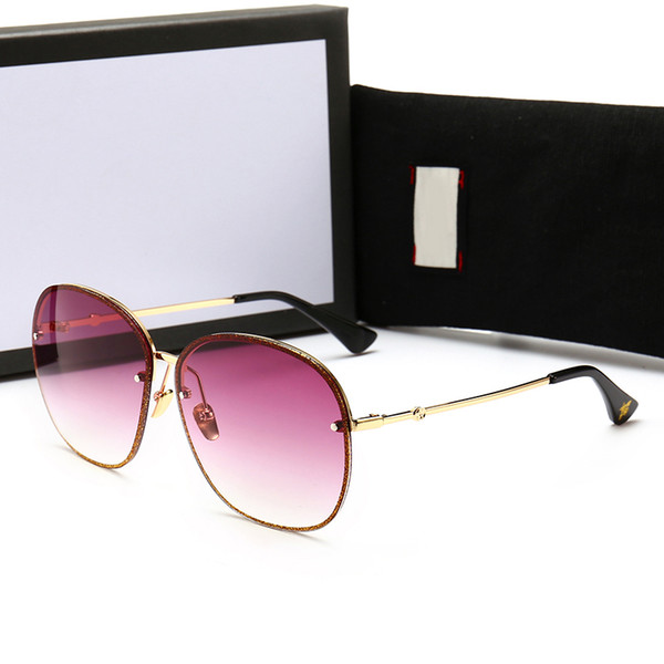 new fashion designer 0282 sunglasses half-frame square frame ultra-clear color lens summer light-colored decorative sunglasses w box 10pairs