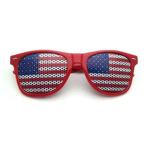 Flag Patriotic Design Lastics Shutter Gafas Gafas de sol para la decoración de la fiesta del Día de la Independencia