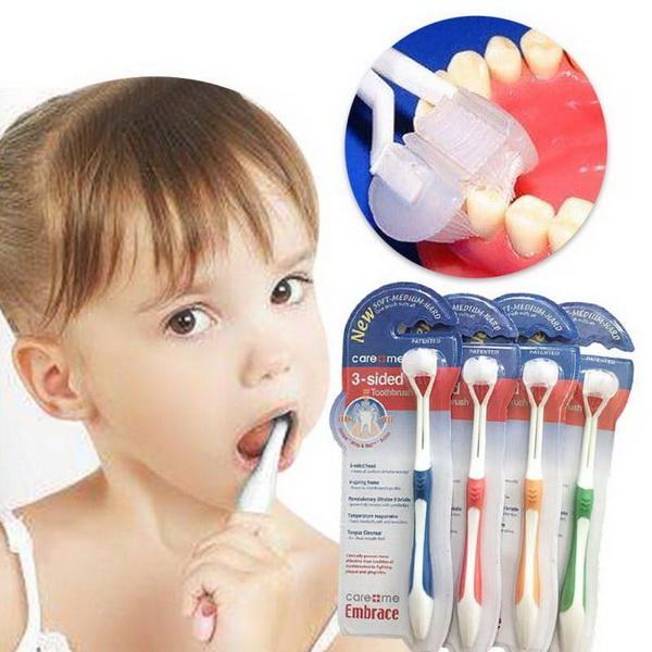 3-Seitige Zahnb¨¹rste Ultrafeine Weiche Borsten Zahnb¨¹rste Gesundheit Z?hne Drei Stereoscale Mundpflege f¨¹r baby