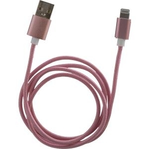PETER JÄCKEL USB Data Cable für Apple iPhone Lightning Rubber Rose Gold mit Sync- und Ladefunktion (15812)