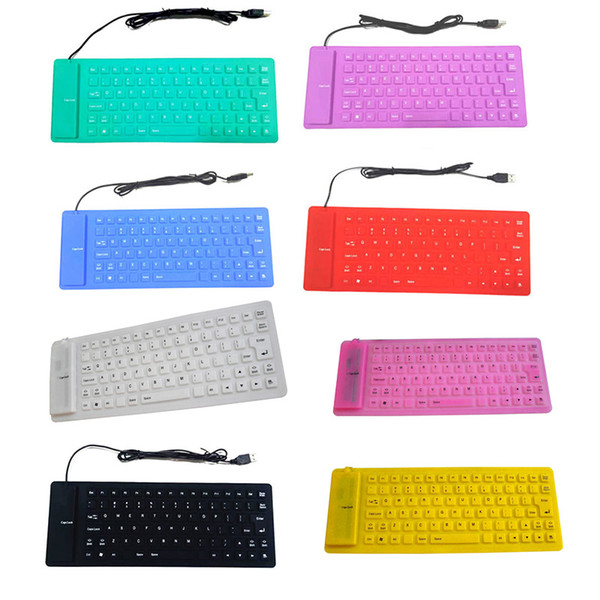 new durable waterproof usb mini folding flexible silicone keyboard foldable for lapnotebook
