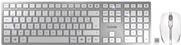 CHERRY DW 9000 SLIM - Tastatur-und-Maus-Set - kabellos - 2,4 GHz, Bluetooth 4,0 - Französisch - weiß, Silber (JD-9000FR-1)