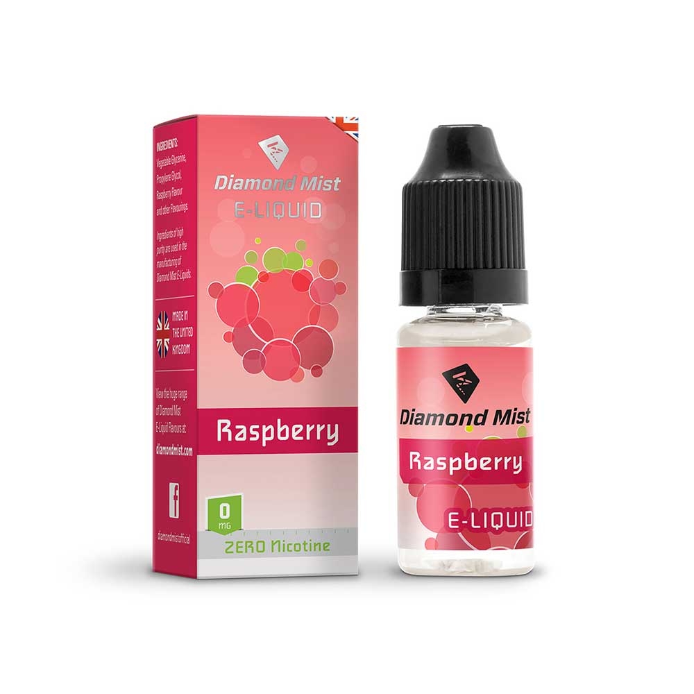 Diamond Mist E-Liquid Raspberry 10ml - 0mg Nicotine Free