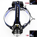 Marsing M11 Cree XM-L T6 3-Mode 900lm Cool White Zooming Headlight - Black  Blue (2 x 18650 Included)