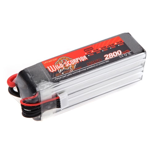 Wild Scorpion 18.5V 2800mAh 30C MAX 40C 5S T Plug Li-po Battery for RC Car Airplane Helicopter Part