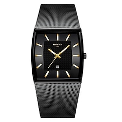NIBOSI Blue Square Mens Watches Top Brand Luxury Quartz Watch Men Slim Waterproof Male Wristwatch Men Relogio Masculino 2376 Lightinthebox