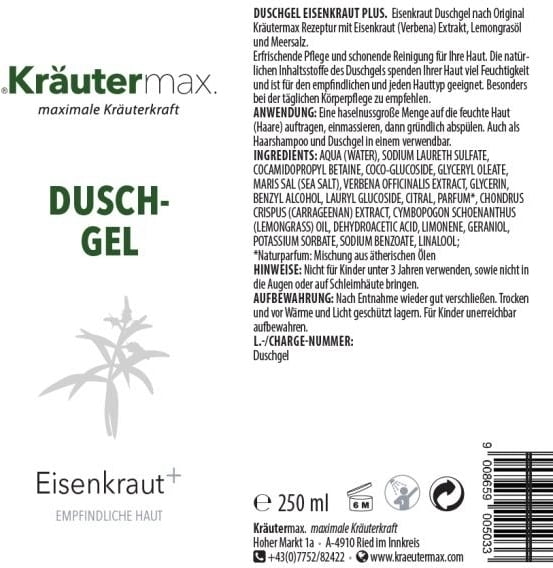 Kräutermax Duschgel Eisenkraut+