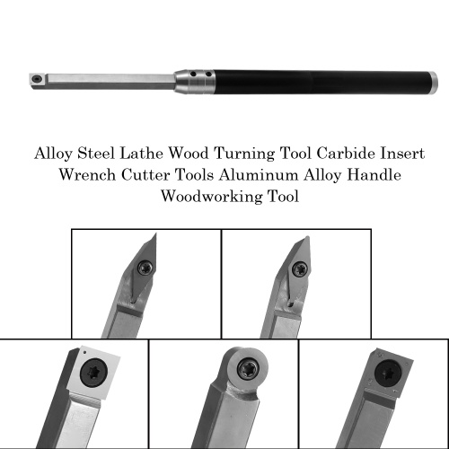 Herramienta de torneado de madera de torno de acero de aleación Herramienta de corte de llave de carburo Herramientas de cortador de aleación de aluminio