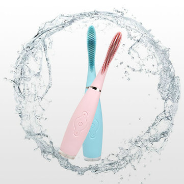 USB Rechargeable Silicone Sonic Electric Toothbrush Waterproof Deep Clean Dental Care