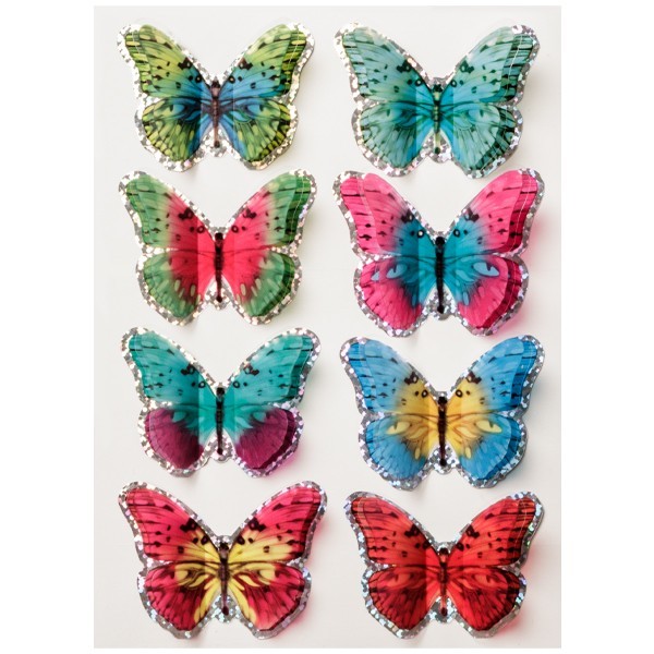 Pop-Up Hologramm-Sticker "Schmetterlinge", Design 13