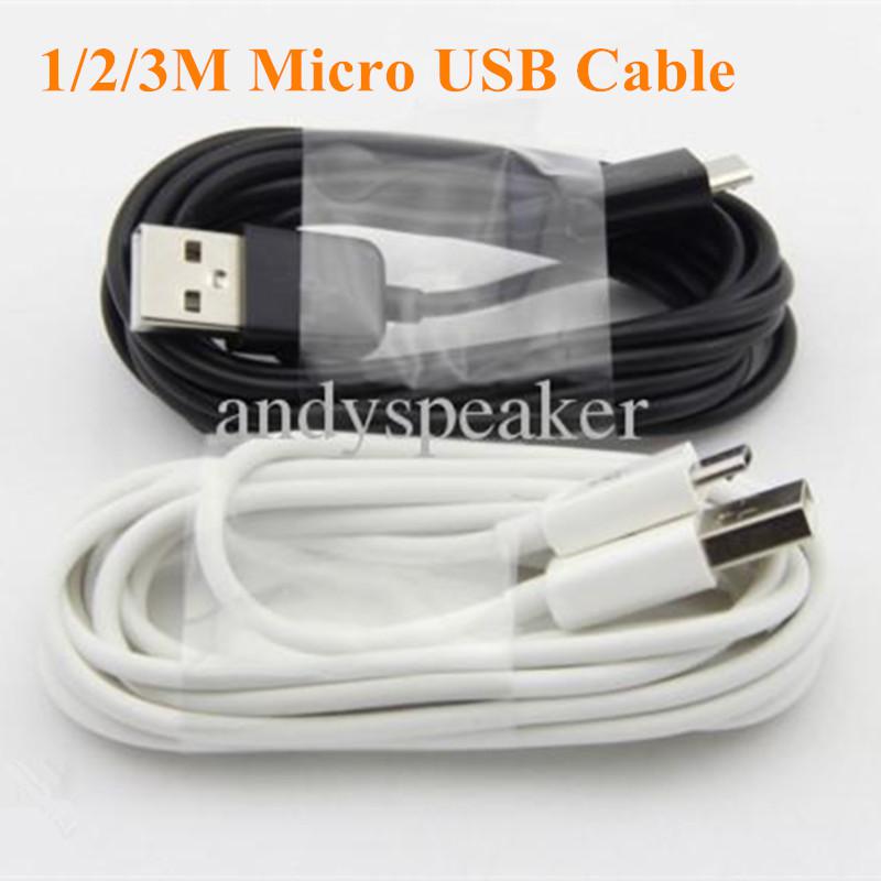 Micro USB Cable For S3 S4 i9300 i9500 1/2/3M phone charger data universal 5 Pin Micro