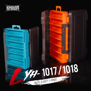Kingdom Fishing Box 12 14 compartments Fishing Accessories lure Hook Boxes storage Double Sided High Strength Fishing Tackle Box