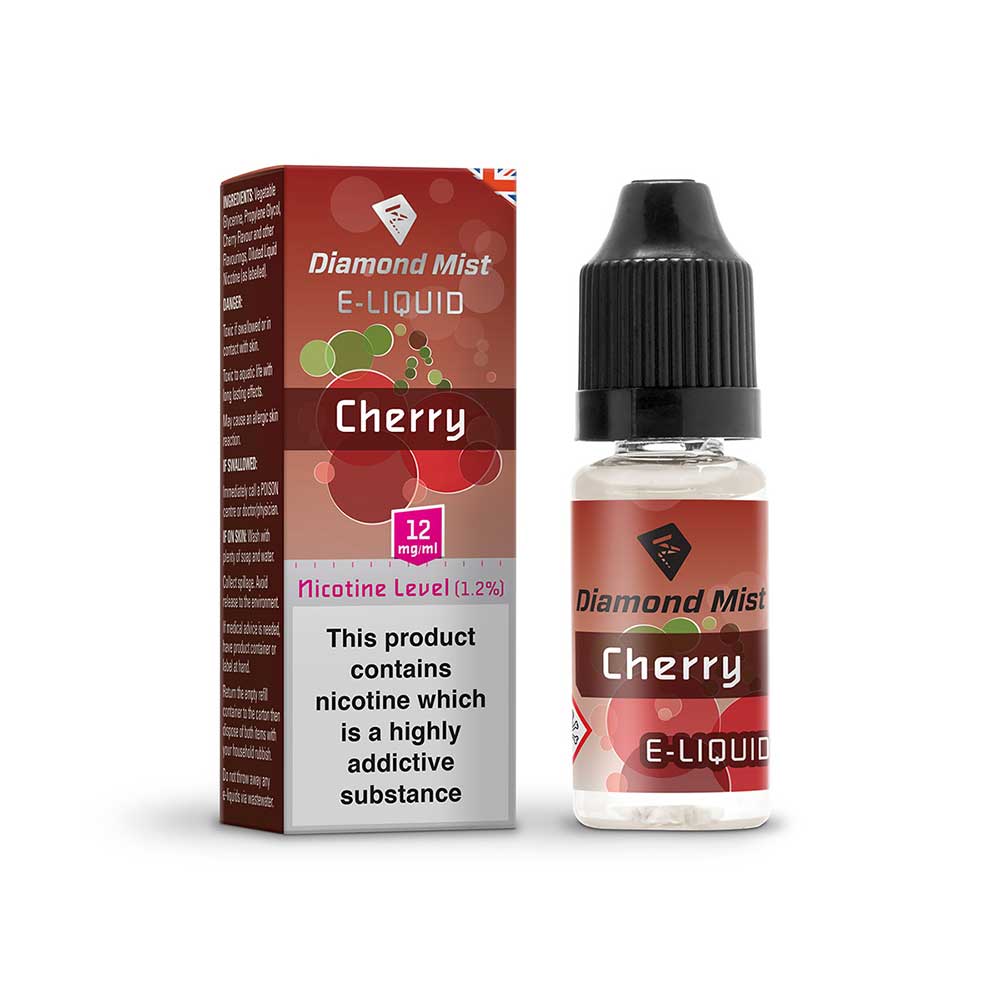 Diamond Mist E-Liquid Cherry 10ml - 12mg Nicotine