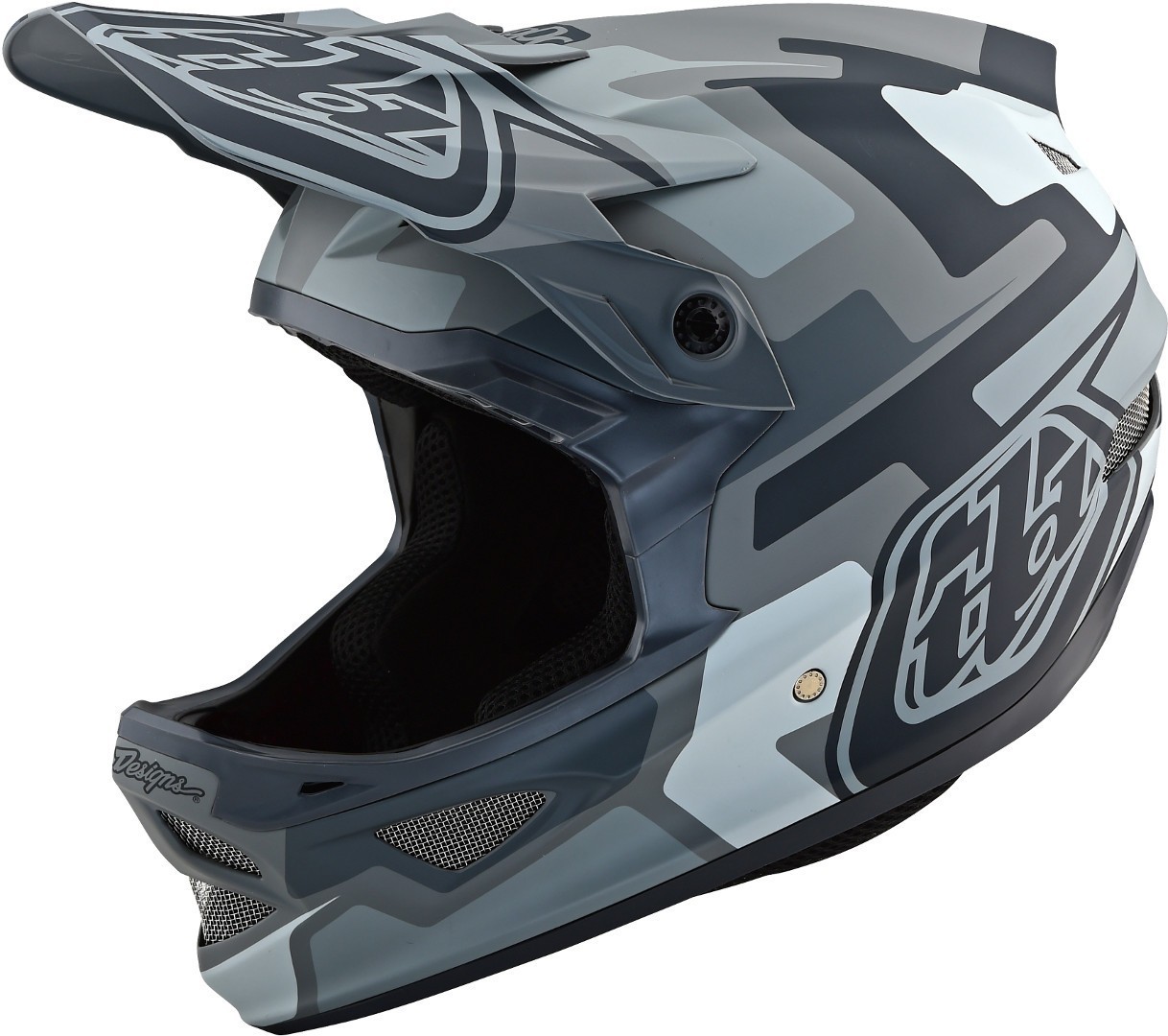 Troy Lee Designs D3 Fiberlite Speedcode Downhill Helm Grau XL
