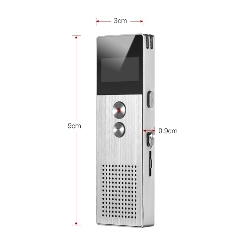Aibecy M23 8GB/16GB Professional Digital Voice Recorder MP3 Muisc Player Audio Activated Recording with Loudspeaker Card Slot for Lectures Meeting