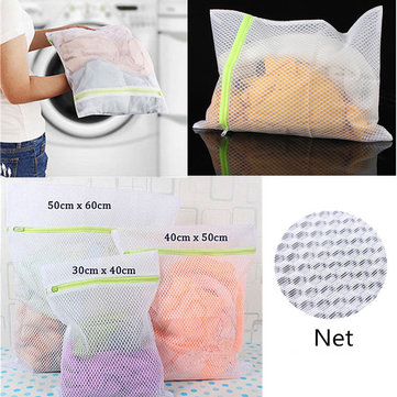 3 Size Practical Zipped Laundry Washing Bag Sock Clothes Bra Cleaner Mesh Net