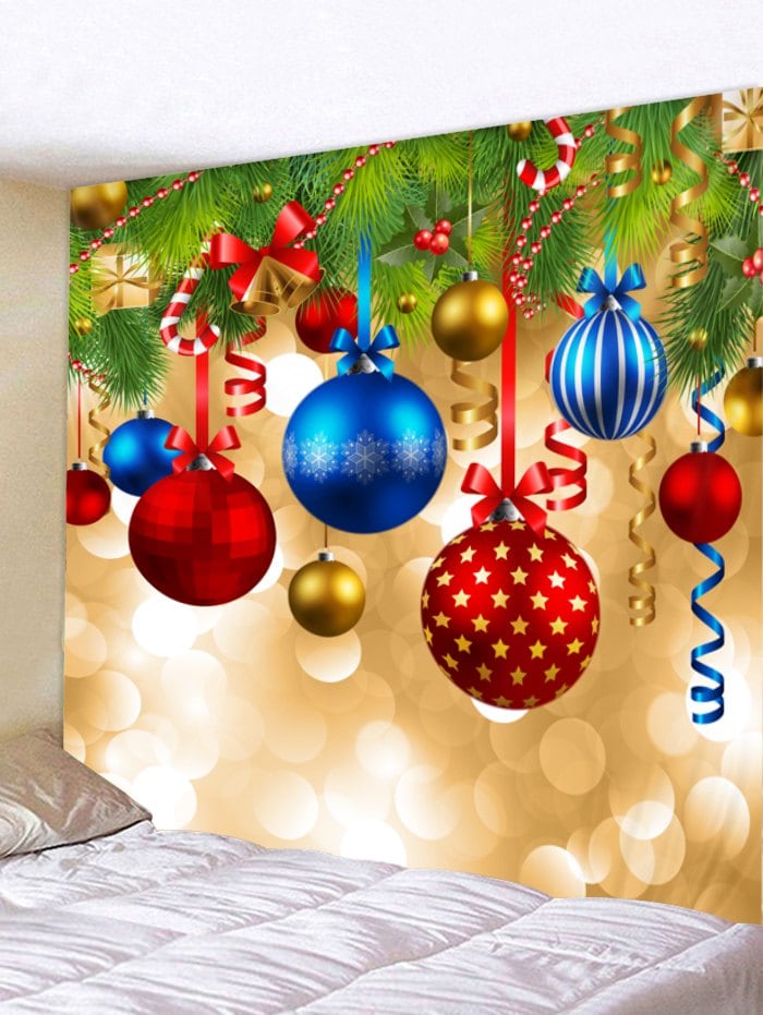 Christmas Ball Print Tapestry Wall Hanging Decoration
