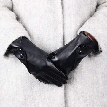 Texting Screen Pu Leather Elegant Gloves