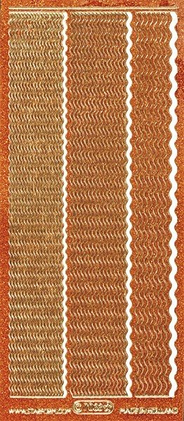 Microglitter-Sticker, Wellen-Linien, 3 Breiten, orange