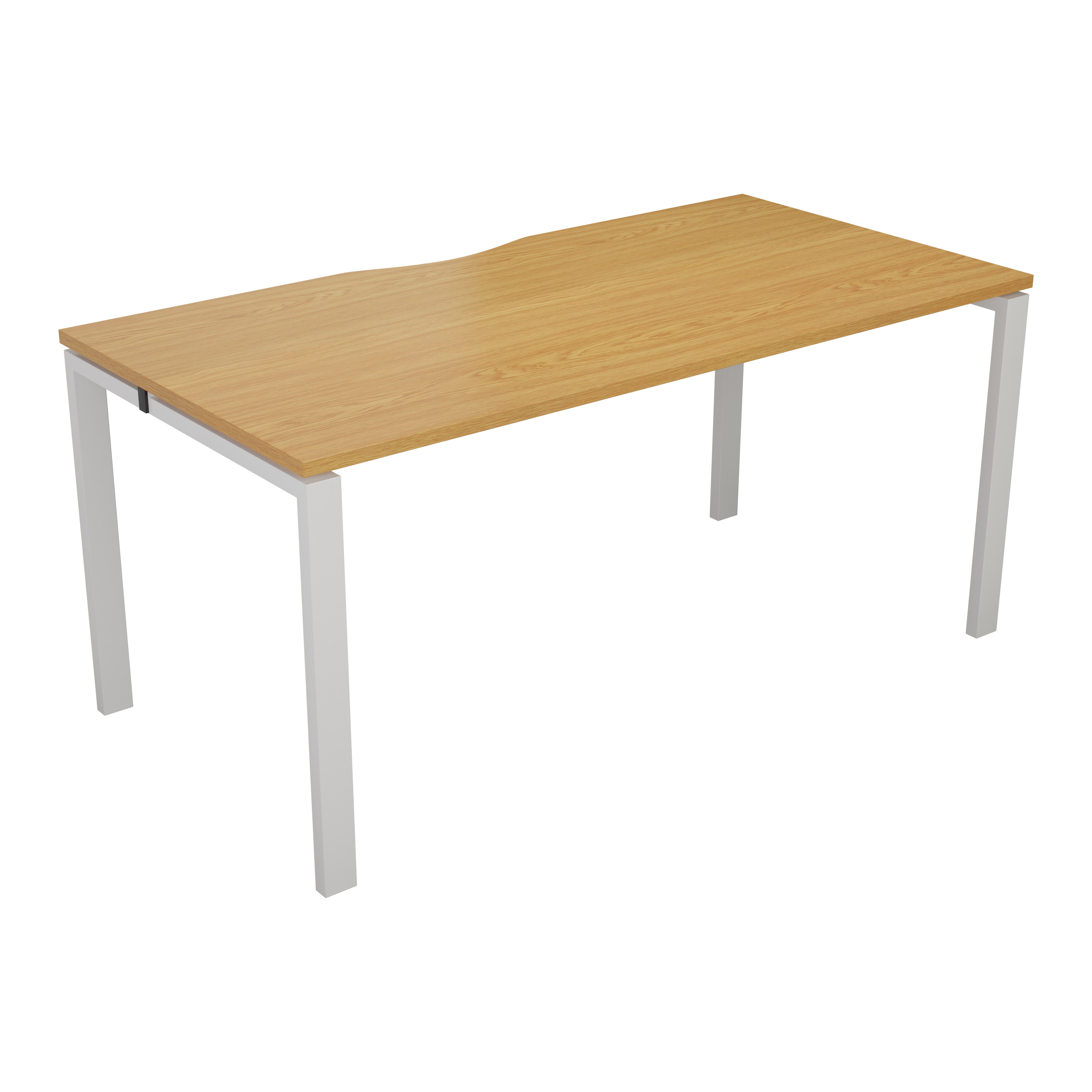 CB 1 Person Bench 1200 x 800 - Oak Top and White Legs