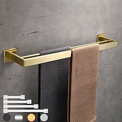Porte-serviettes pour salle de bain, barre de tour en acier inoxydable accessoires de quincaillerie de salle de bain muraux barre de tour 30-60 cm (noir/chrome/doré/nickel brossé) miniinthebox