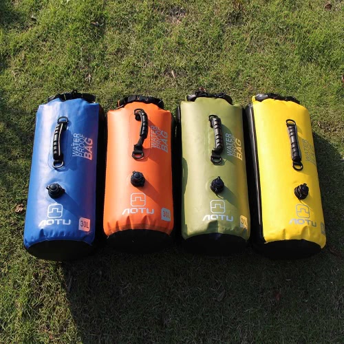Sac de rangement 30L sac étanche résistant à l’eau en plein air sac à dos pour le voyage de Rafting nautique Kayak Canoë Camping