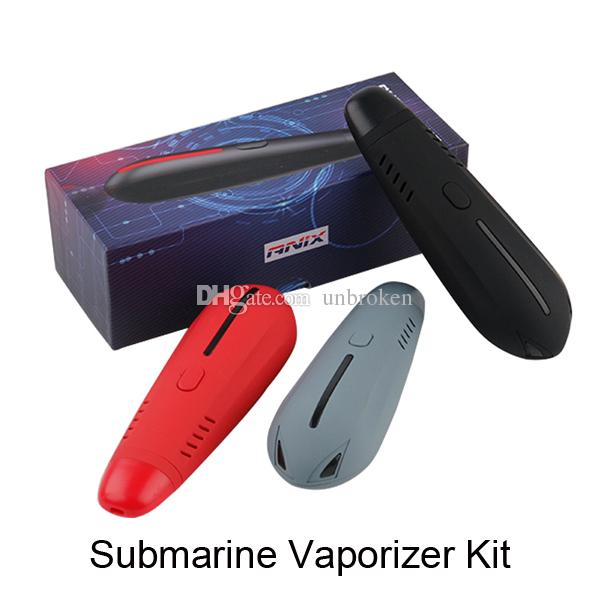 Authentic Submarine Dry Herb Vaporizer Starter Kit 2200mAh Battery Temperature Control With LED light Pipe Herbal E Cigarette Kit