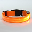 eliteshine réglable clignotant nylon mode conduit collet de sécurité de collier de chien de lumière (tm-xq, orange, l)