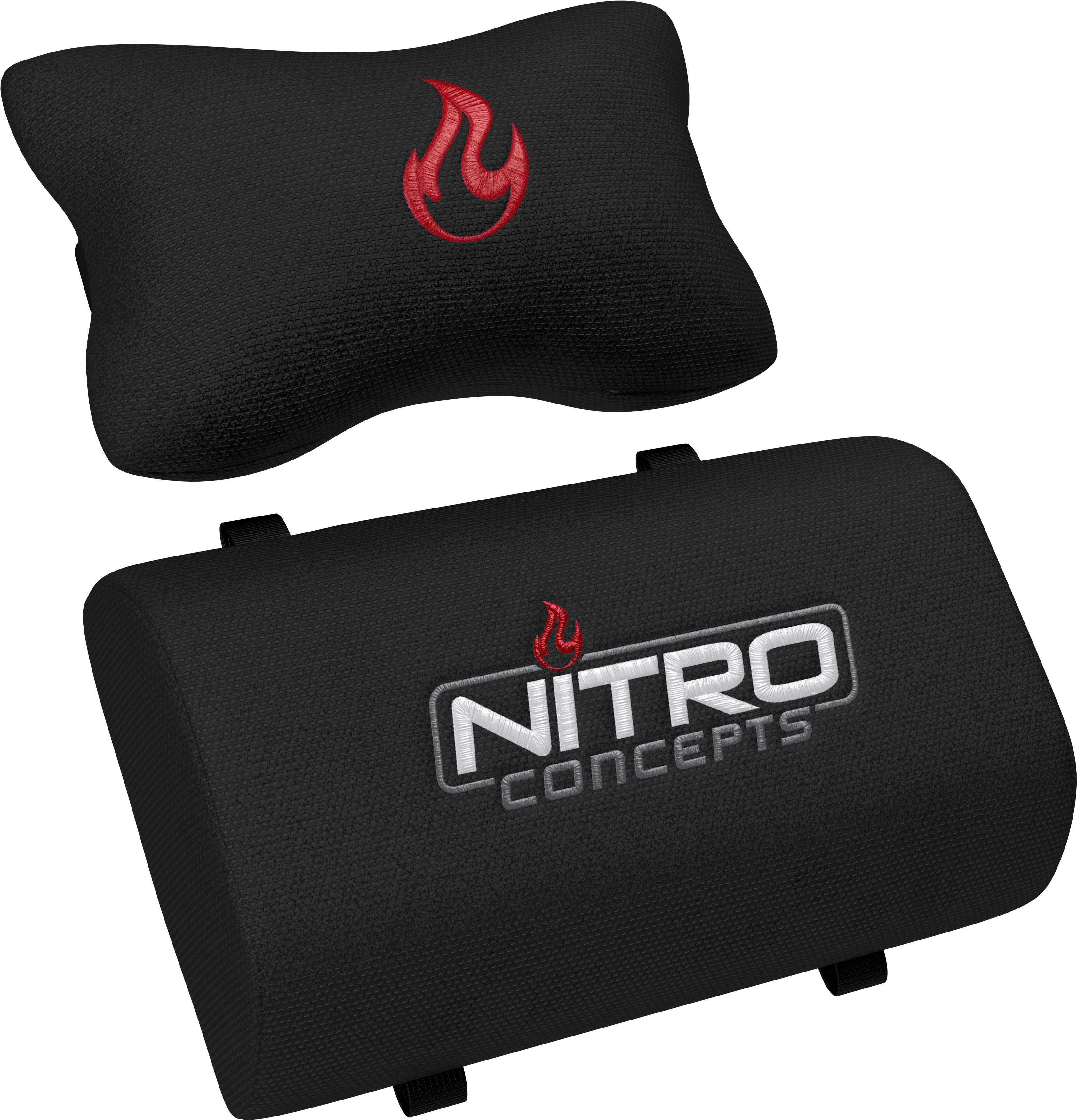 Nitro Concepts S300 - PC-Spielstuhl - 135 kg - Nylon - Schwarz - Edelstahl - Schwarz - Rot (NC-S300-BR)