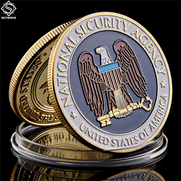 Arts and Crafts USA Nation Security Agency Washington.D.C Gold Challenge Coin Online Collection