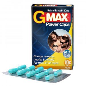 G-Max Power Capsules - Natural Male Virility Formula - 10 Capsules - 3 Packs