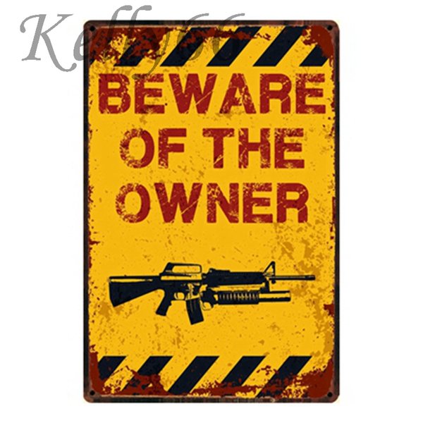 Beware Of The Owner Lizard Eaqle Vintage Metal Sign Tin Poster Home Decor Bar Wall Art Painting 20*30 CM Size y-1112