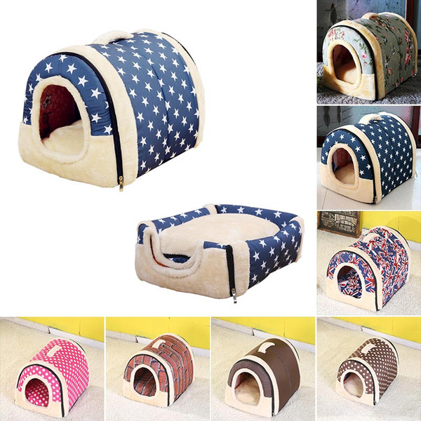 winter warm foldable pet mat waterproof non-slip cat dog house portable with removable comfortable cat bed dog mat cama perro